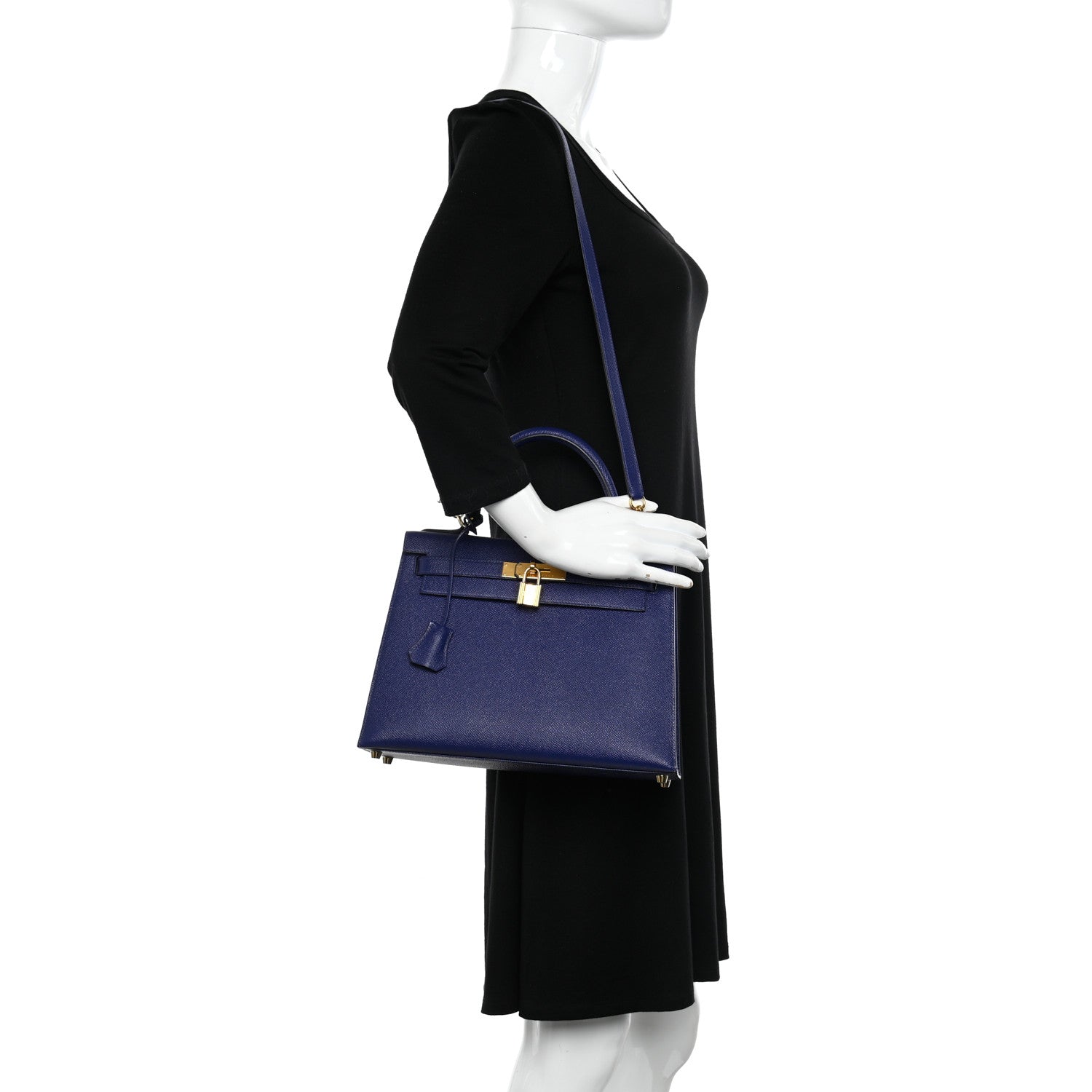 Hermes Epsom Kelly Sellier 28 Bleu Electrique 2 of 12