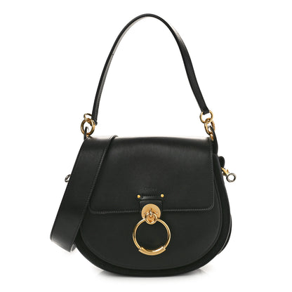 Chloe Calfskin Suede Large Tess Bag Black 1 of 10