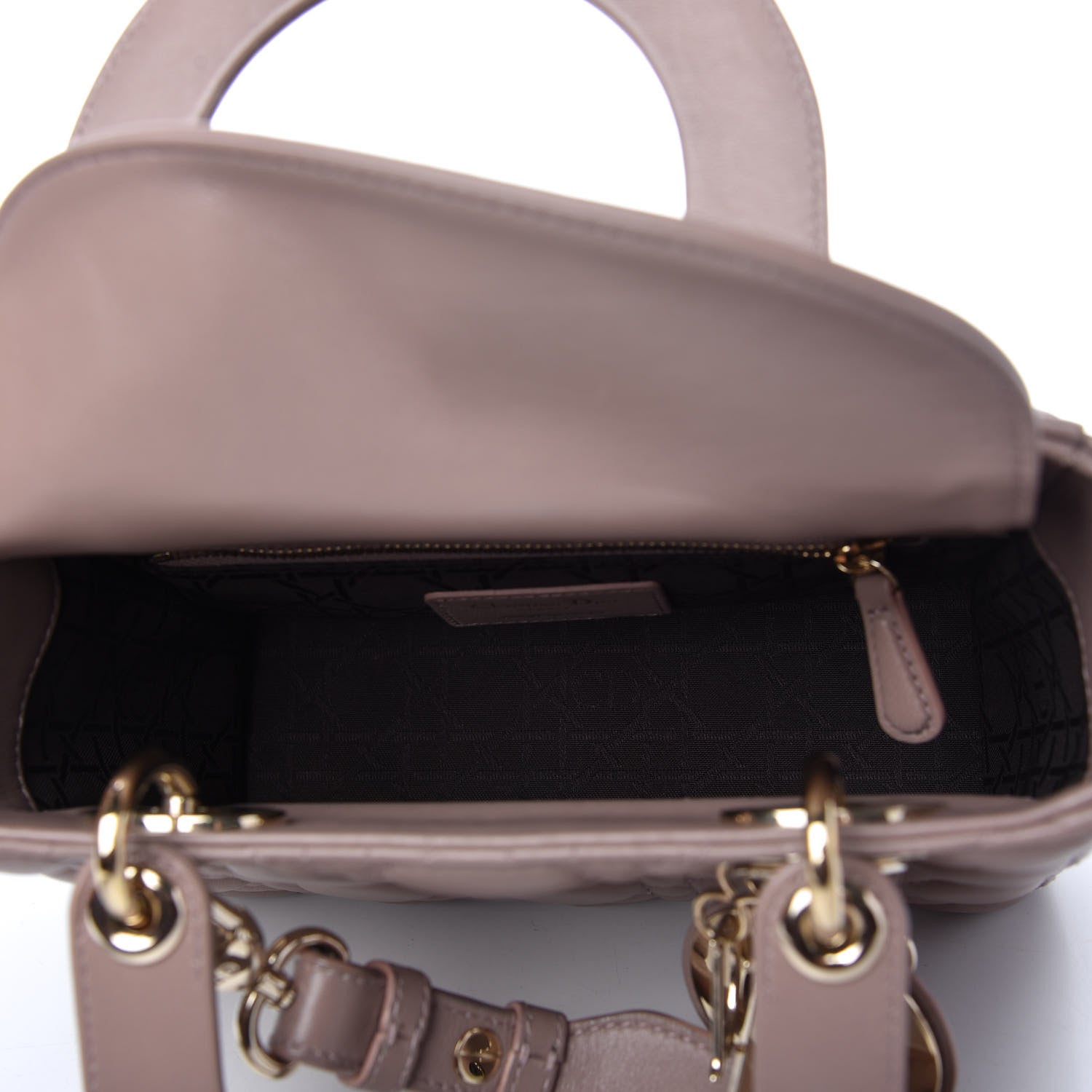 Christian Dior Lambskin Cannage Small Lucky Badges My Lady Dior Taupe 5 of 9