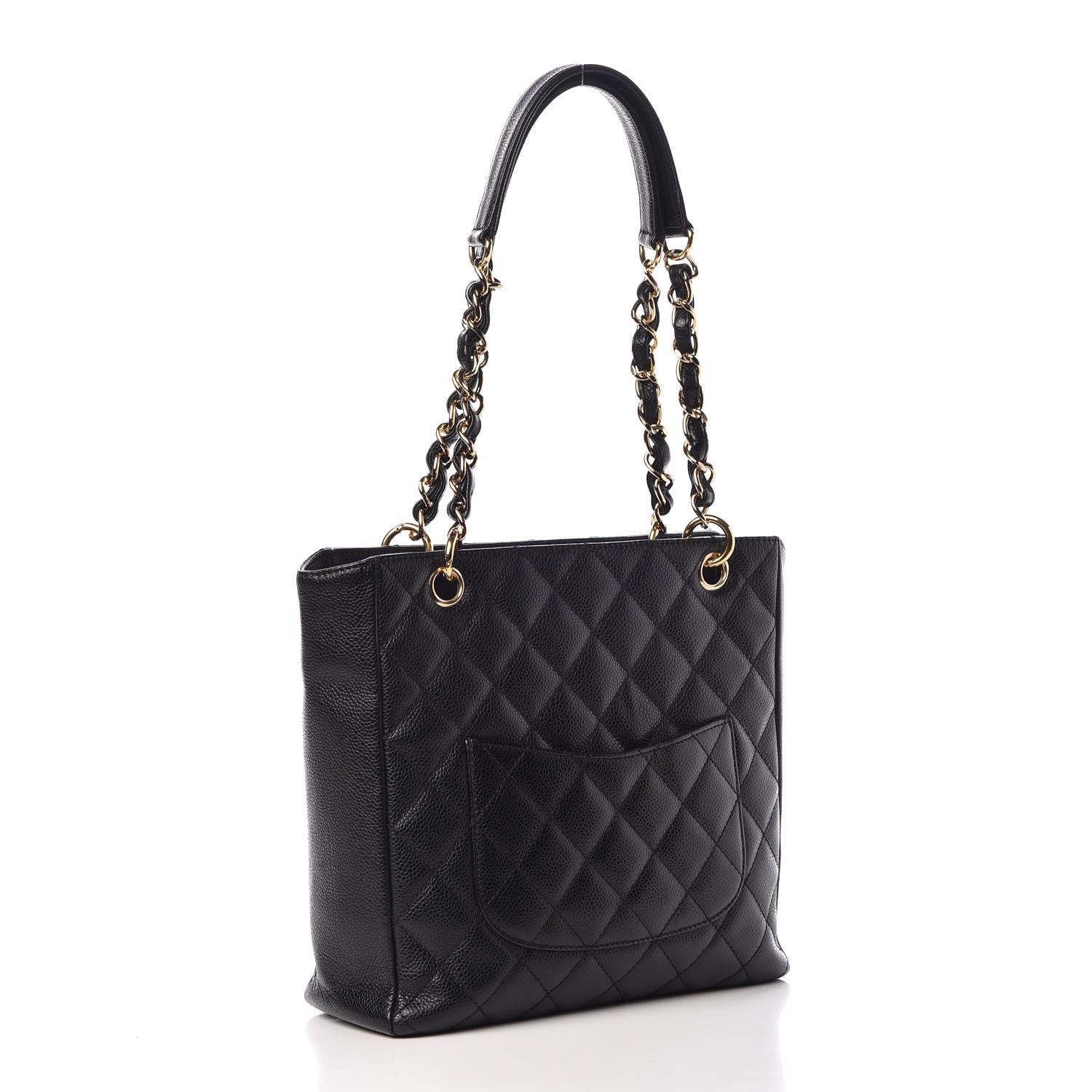 Chanel Caviar Quilted Petit Shopping Tote PST Black 3 of 10