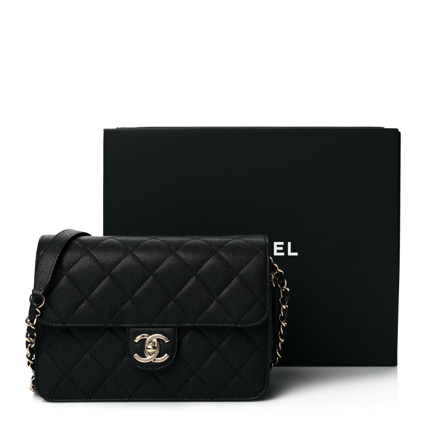 Caviar Quilted Large Like A Wallet Flap Black