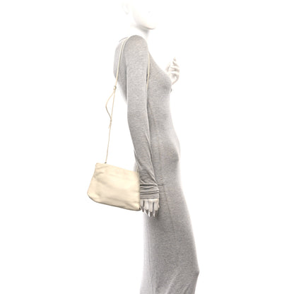 The Row Grained Calfskin Bourse Clutch Ivory 2 of 9