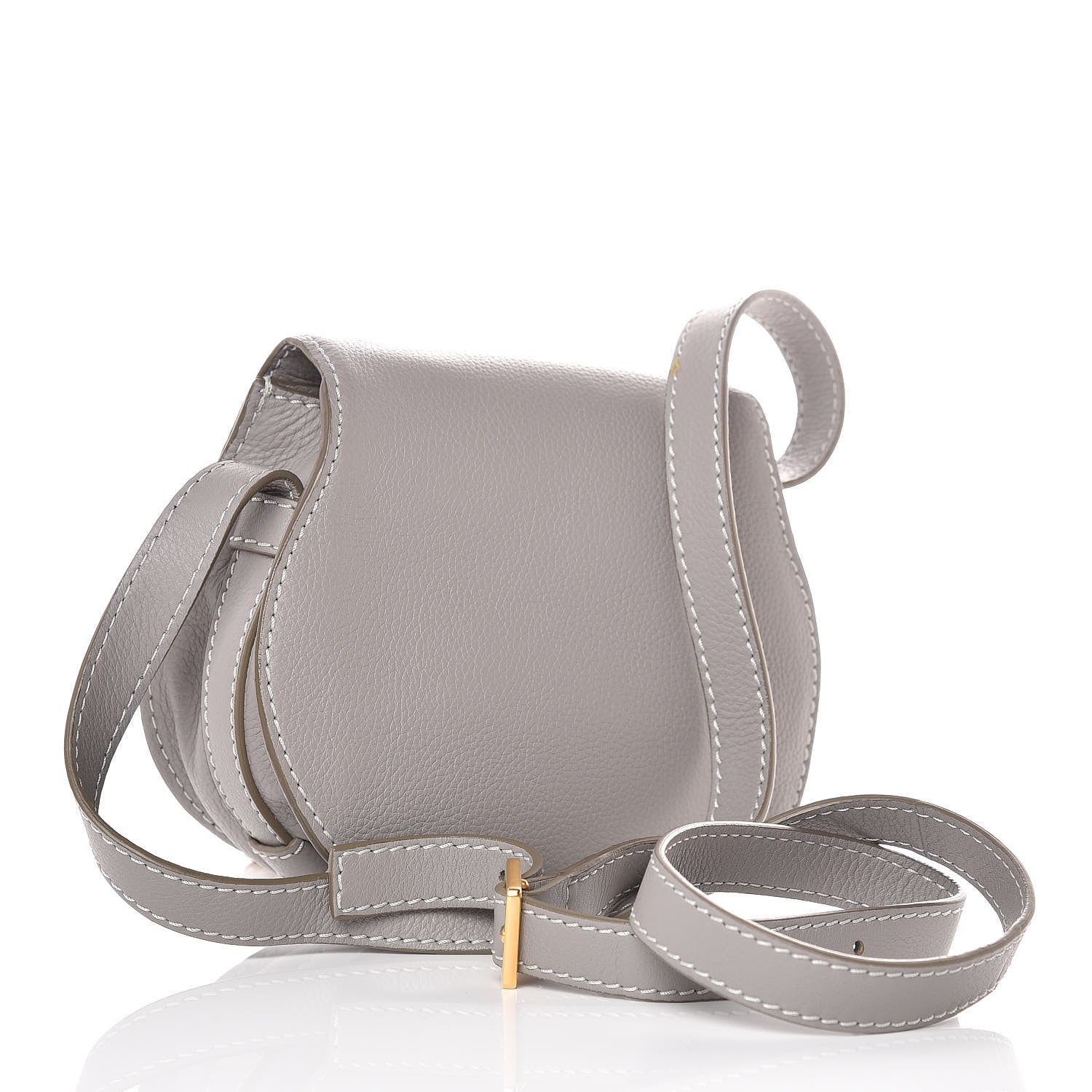 Chloe Calfskin Mini Marcie Round Crossbody Bag Cashmere Grey 3 of 10