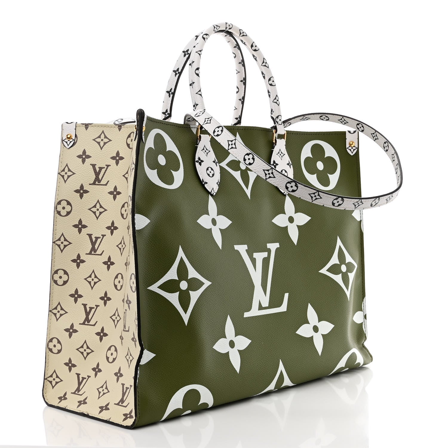 Louis Vuitton Monogram Giant Onthego GM Kaki Beige 3 of 10