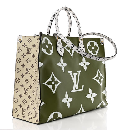 Louis Vuitton Monogram Giant Onthego GM Kaki Beige 3 of 10