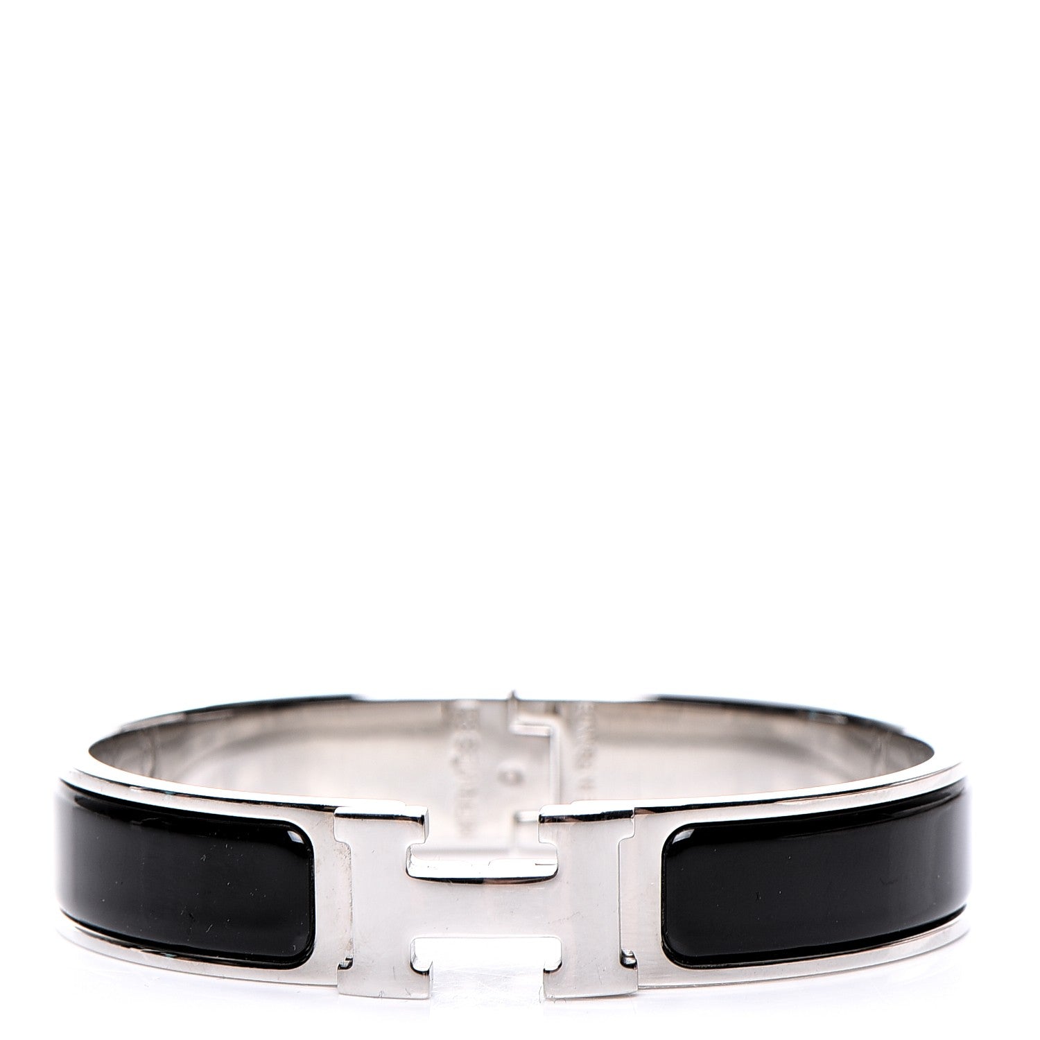 Hermes Enamel Narrow Clic Clac H Bracelet PM Black 1 of 5