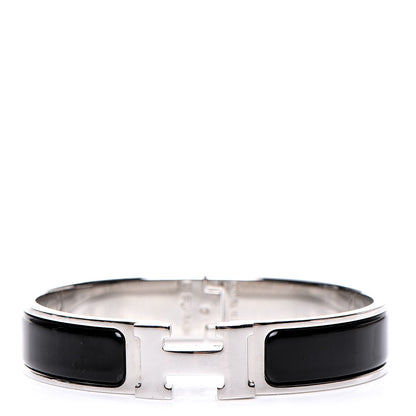 Hermes Enamel Narrow Clic Clac H Bracelet PM Black 1 of 5