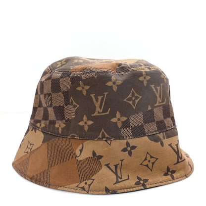 Louis Vuitton Monogram Landscape Reversible Bucket Hat M Brown Black 6 of 13