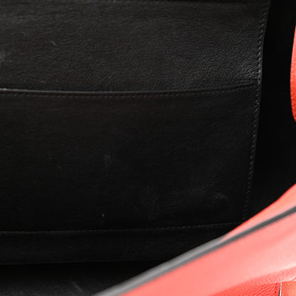 Celine Drummed Calfskin Suede Medium Trapeze Coquelicot 14 of 20