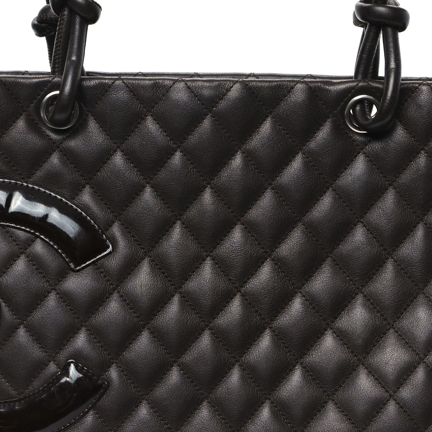 Chanel Calfskin Quilted Large Cambon Tote Brown 8 of 12