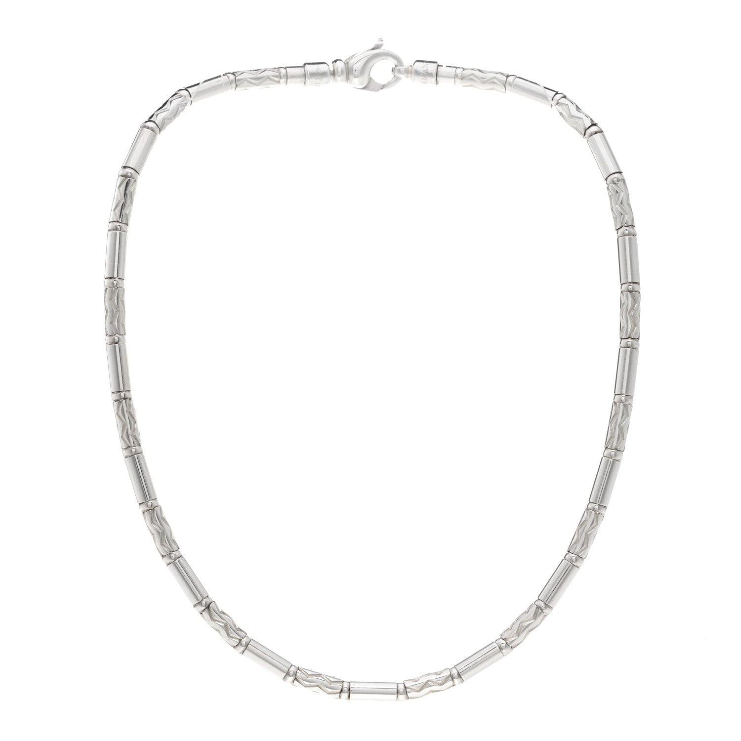 Tiffany Sterling Silver Aztec Zig Zag Necklace 1 of 4