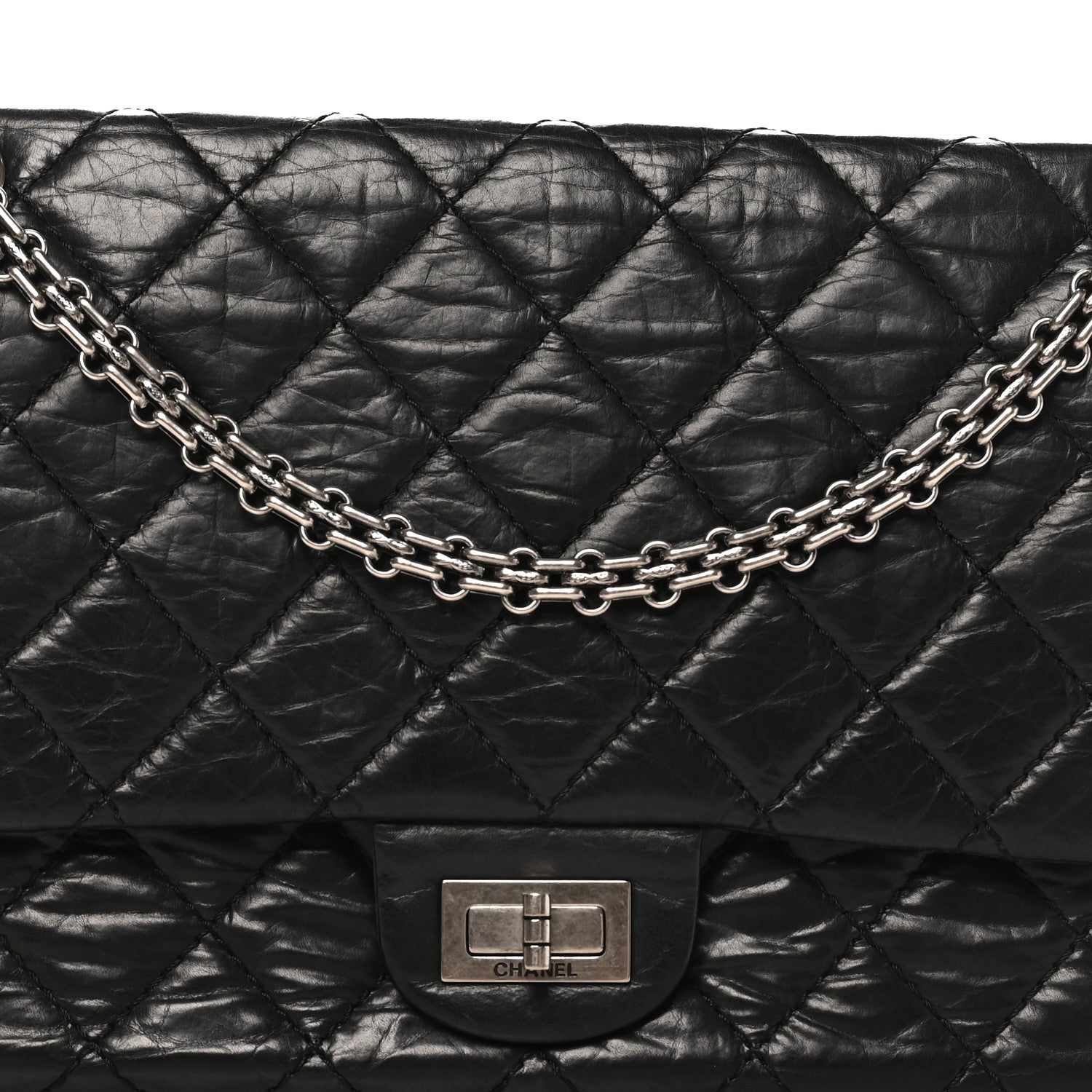 Chanel Aged Calfskin Quilted 2.55 Reissue 226 Flap Black 8 of 10