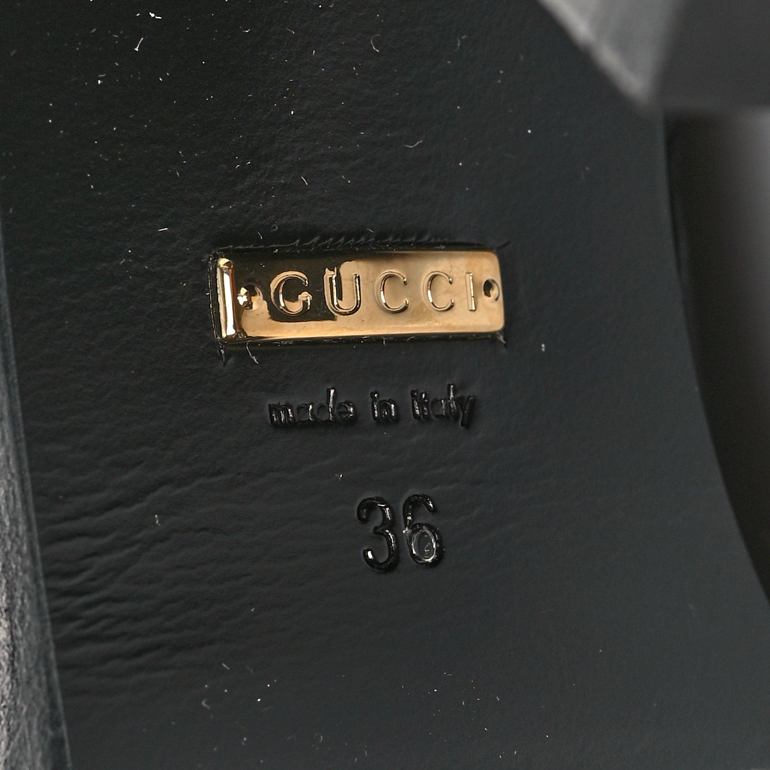 Gucci Austin Calfskin Interlocking G Knee High Boots 36 Black 7 of 7