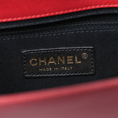Chanel Glazed Calfskin Medium Boy Flap Red 6 of 14
