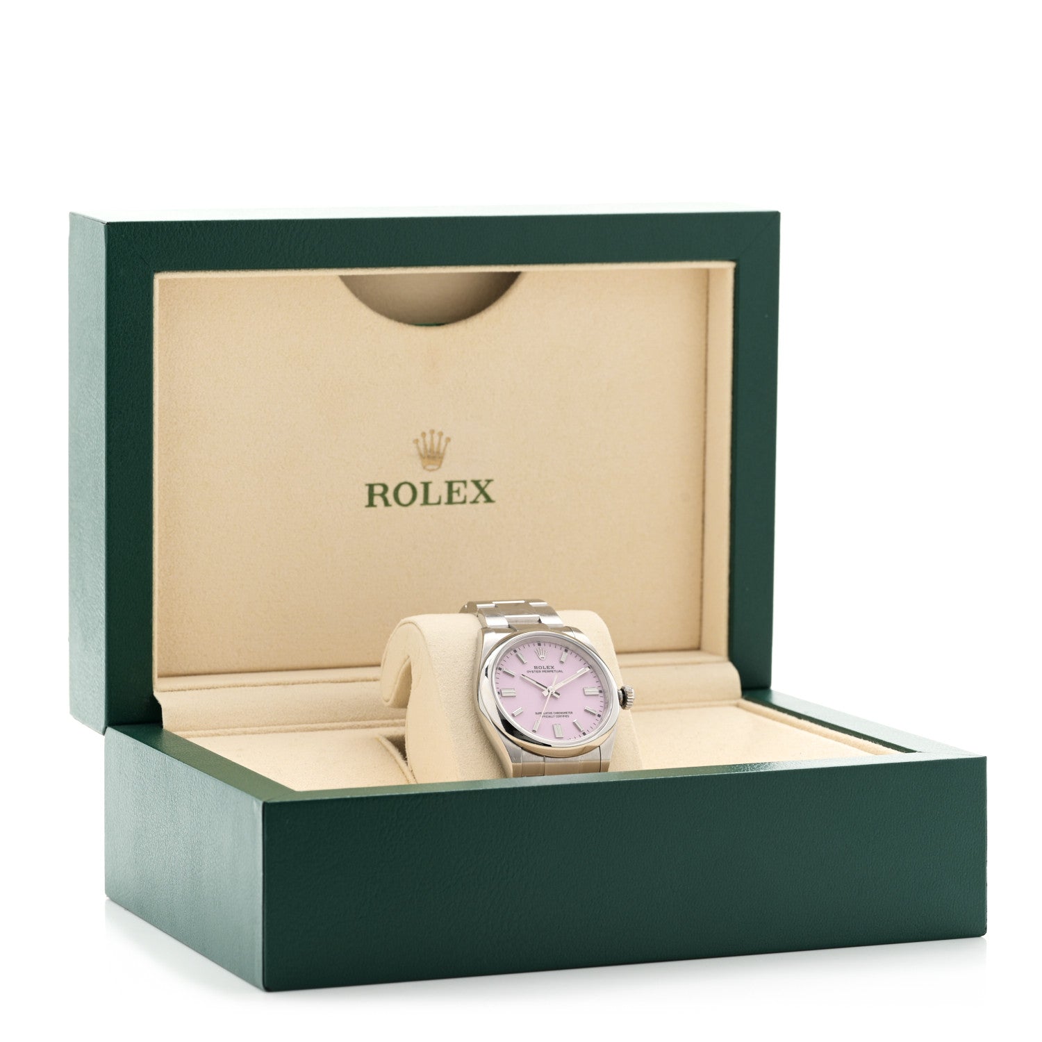 Rolex Stainless Steel 36mm Oyster Perpetual Watch Candy Pink 126000 5 of 5