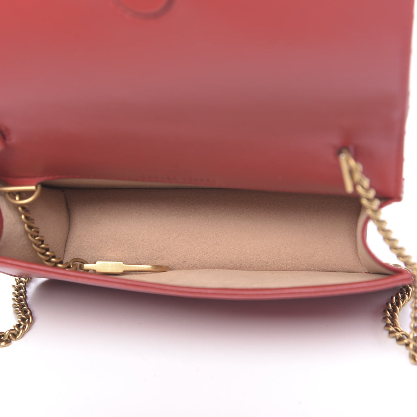 Calfskin Matelasse GG Marmont Mini Bag Hibiscus Red