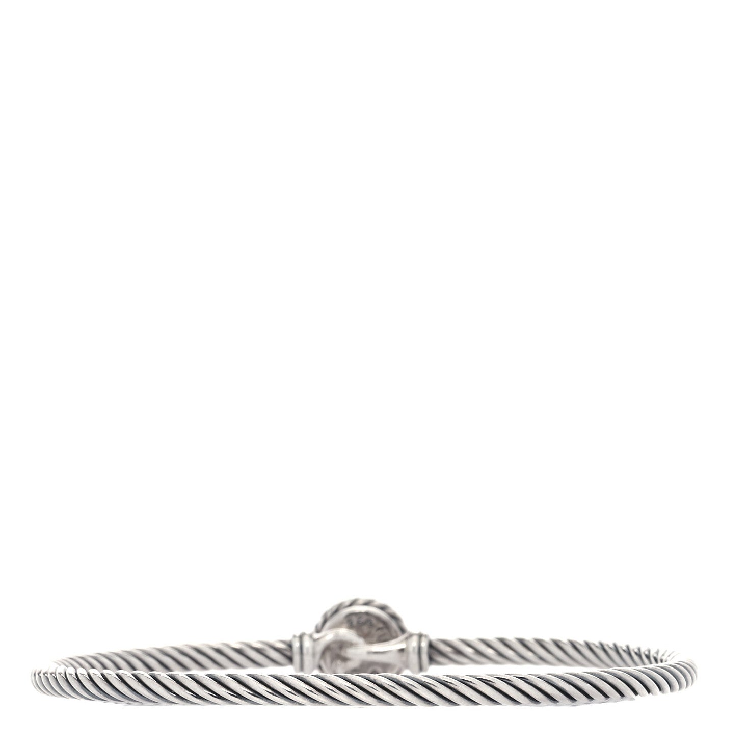 David Yurman Sterling Silver Black Orchid 3mm Chatelaine Bracelet 2 of 4