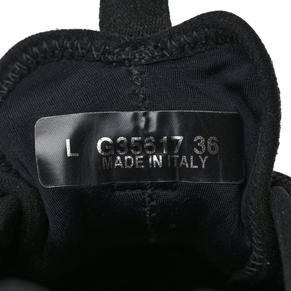 Chanel Velvet Calfskin Mixed Fibers CC Sneakers 36 Black 9 of 9