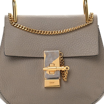 Chloe Grained Lambskin Mini Drew Shoulder Bag Motty Grey 8 of 15