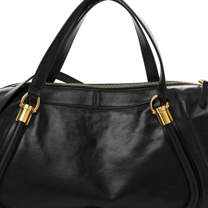 Chloe Natural Shiny Calfskin Large Paraty 24 Bag Black 8 of 13