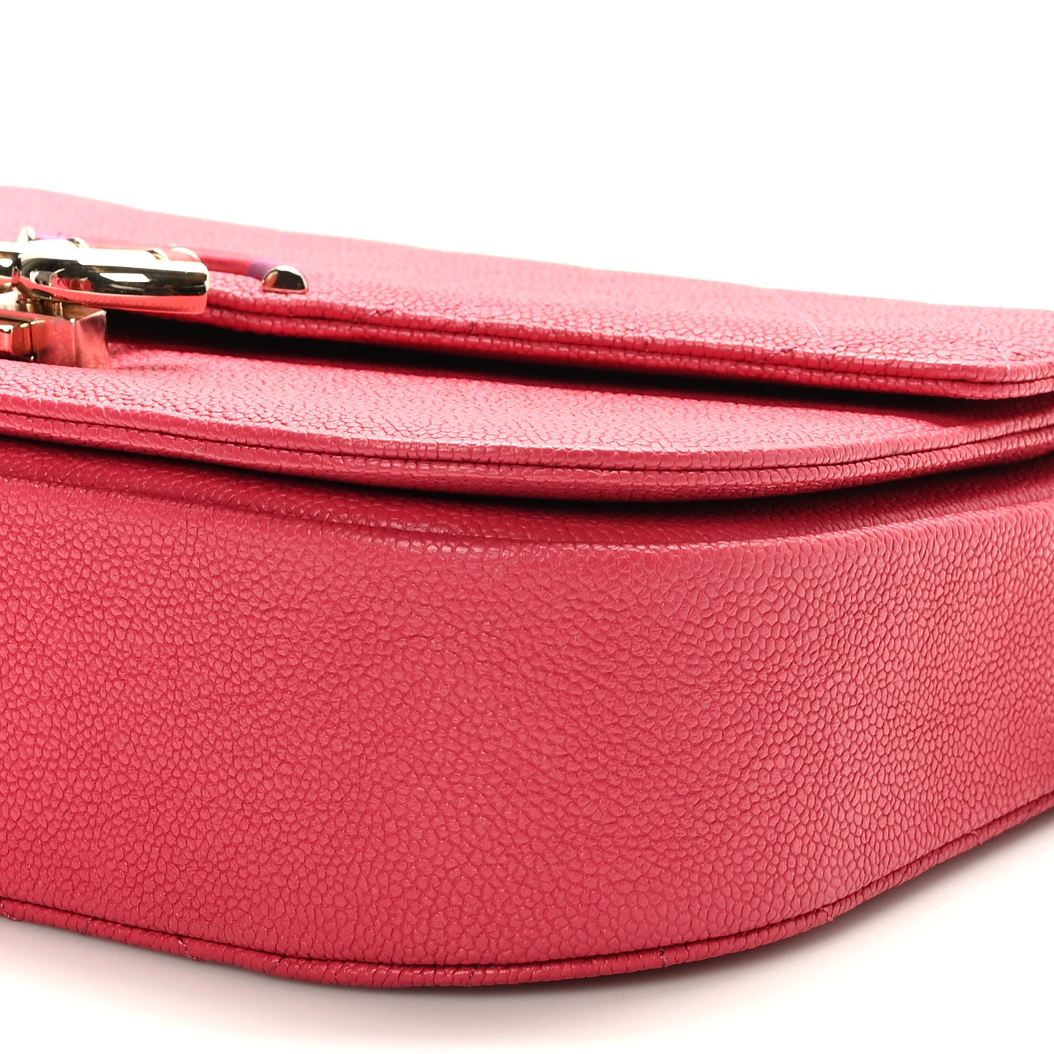 Chanel Grained Calfskin Quilted Medium Cuba Top Handle Flap Pink 9 of 9