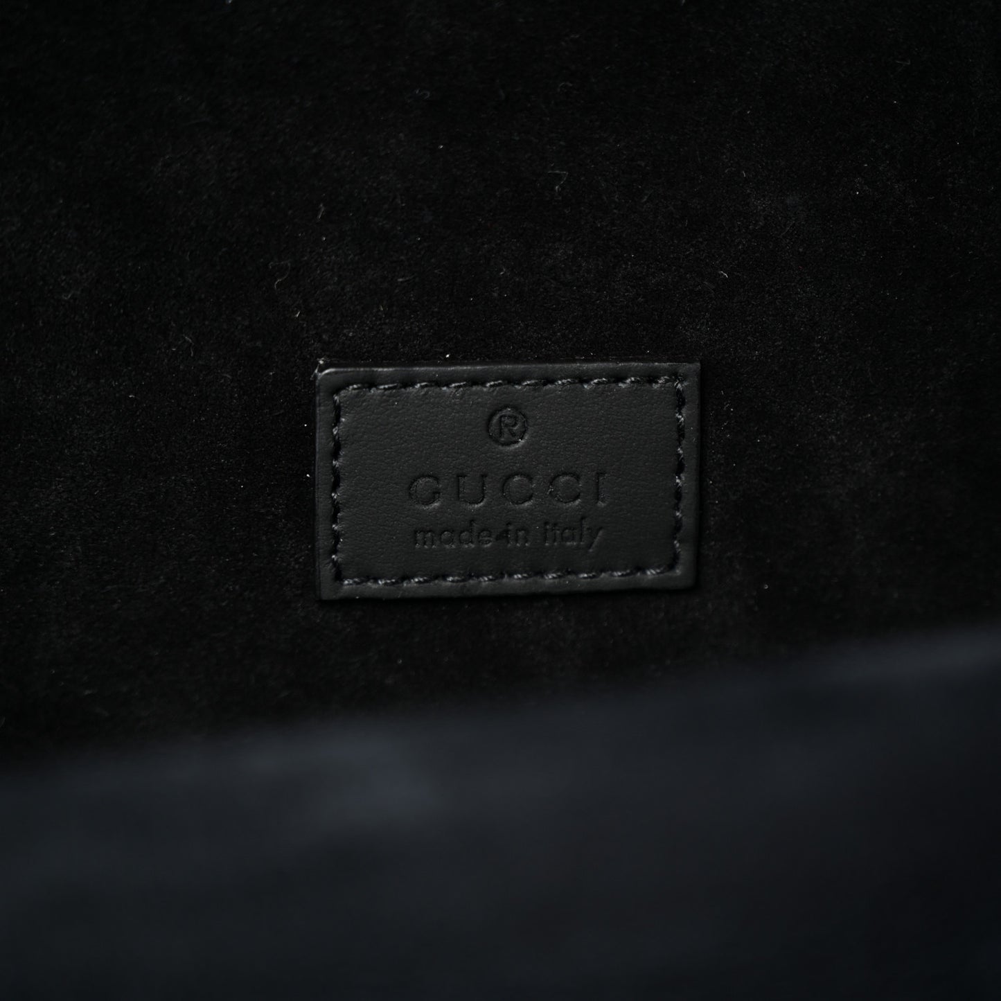 GG Supreme Monogram Suede Crystal Small Dionysus Shoulder Bag Beige Ebony Black