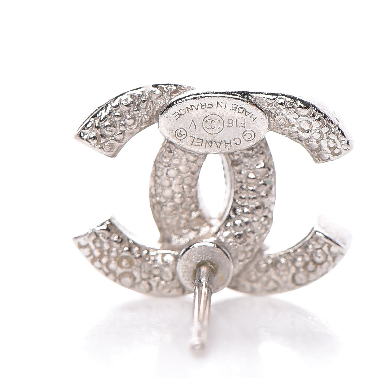 Crystal CC Earrings Silver