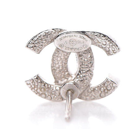 Chanel Crystal CC Earrings Silver 3 of 4