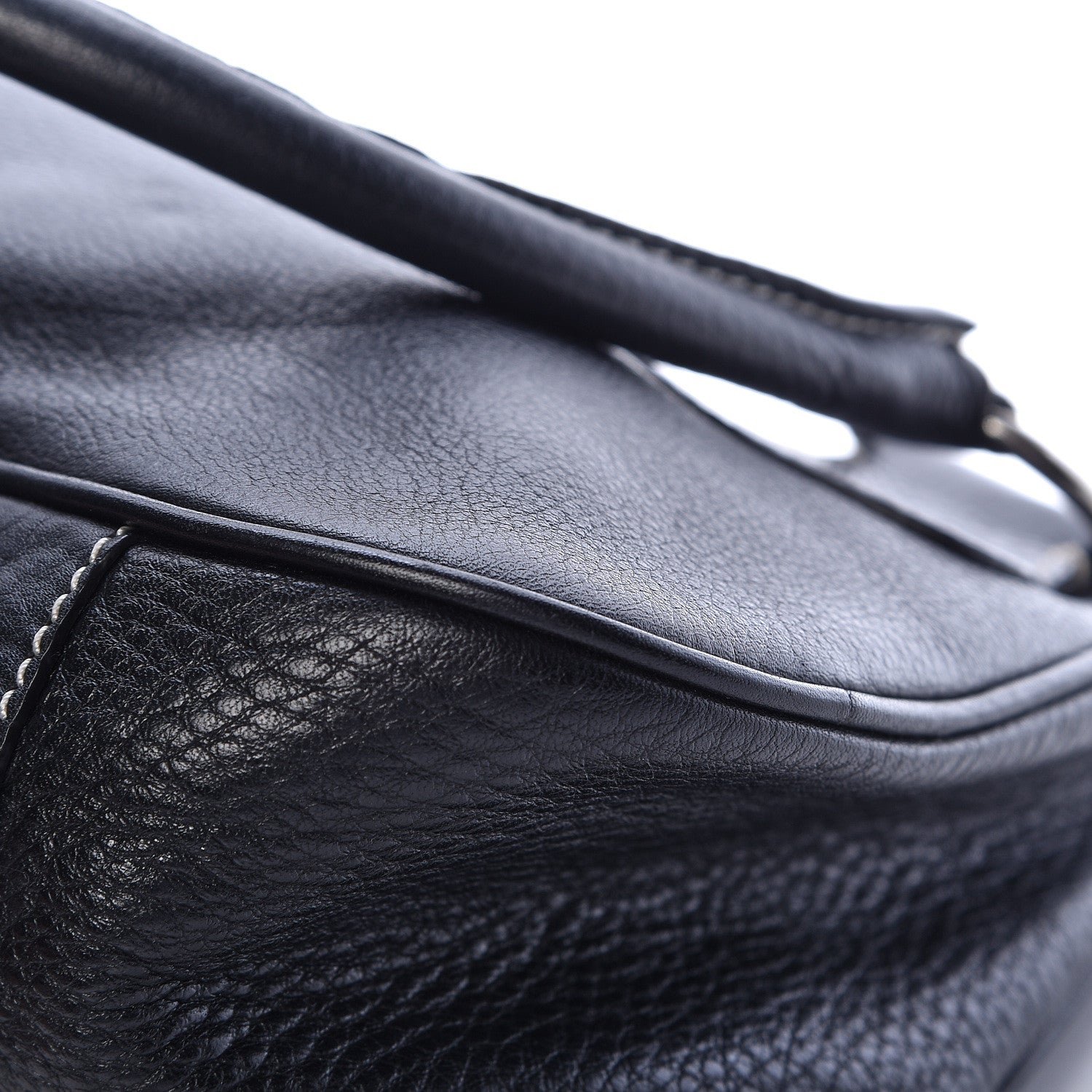 Prada Vitello Daino Box Shoulder Bag Black 14 of 16