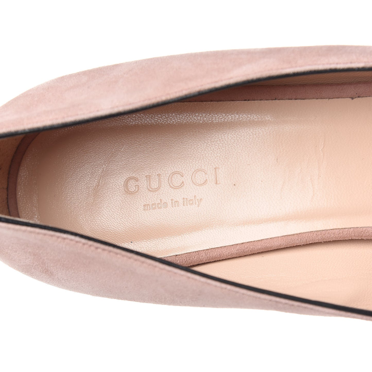 Kid Scamosciato GG Marmont Fringe 50mm Loafer Pumps 40 Crystal Pink