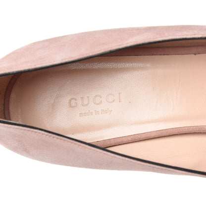 Gucci Kid Scamosciato GG Marmont Fringe 50mm Loafer Pumps 40 Crystal Pink 7 of 10