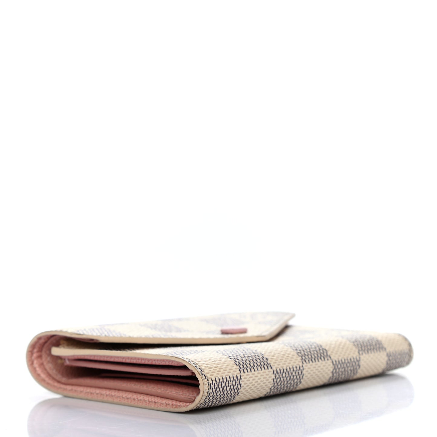 Damier Azur Victorine Wallet Rose Ballerine