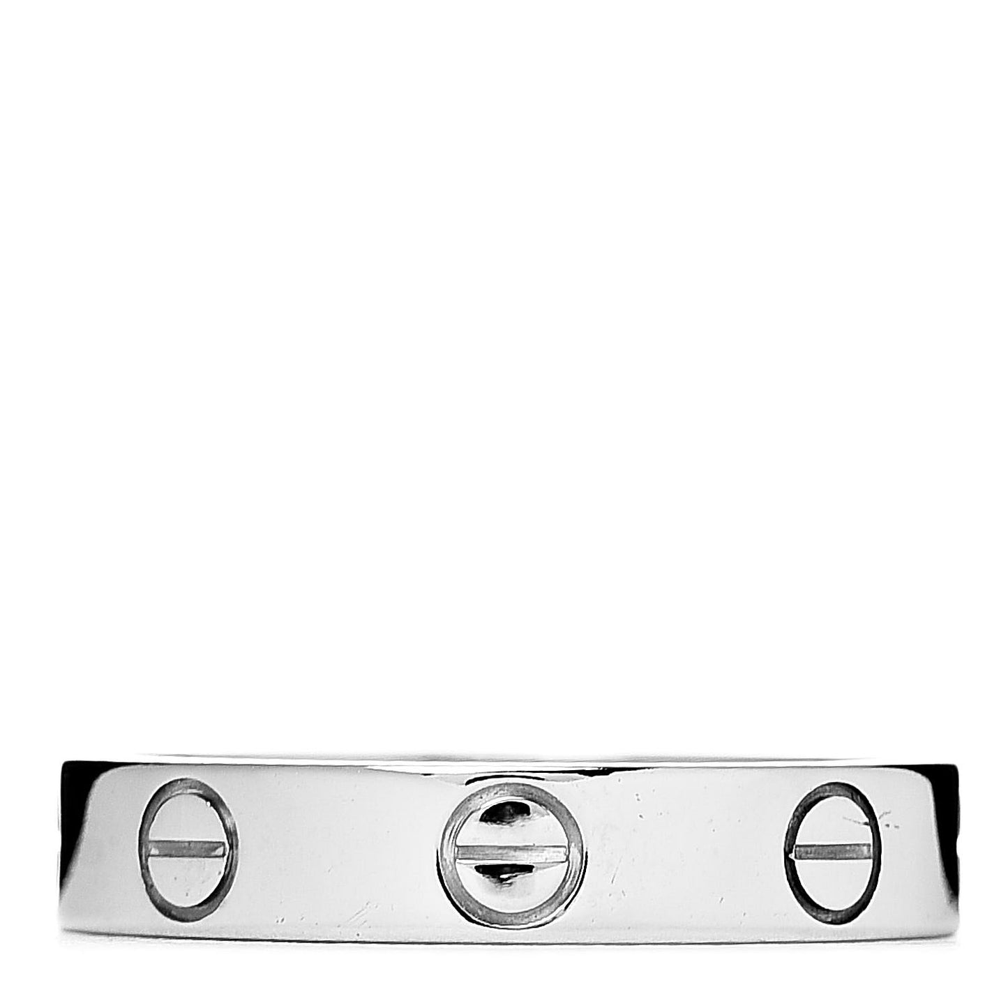 18K White Gold 3.5mm LOVE Wedding Band Ring 50 5.25