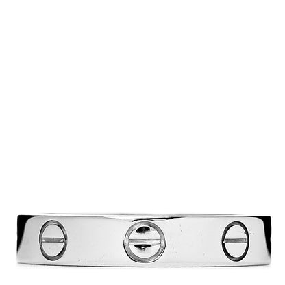 Cartier 18K White Gold 3.5mm LOVE Wedding Band Ring 50 5.25 3 of 4