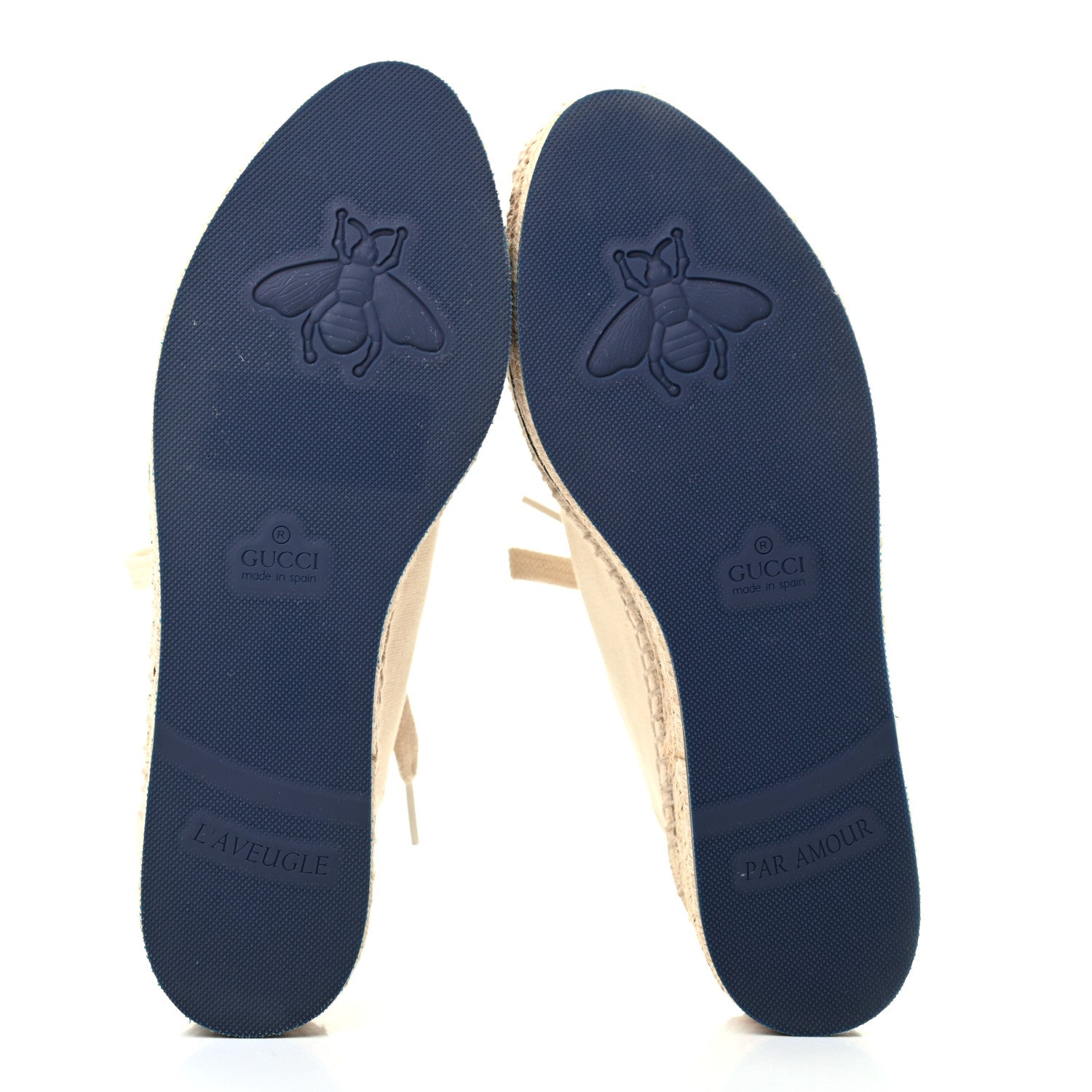 Gucci Canvas Logo Lace-Up Platform Espadrilles 36 Greggio Grege 5 of 9