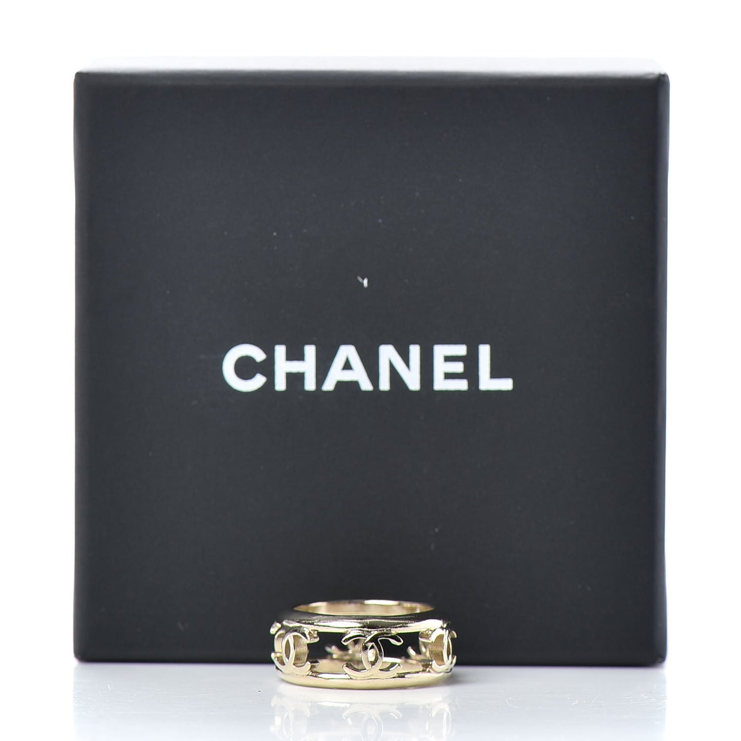 Metal Chain CC Ring 6 Golden