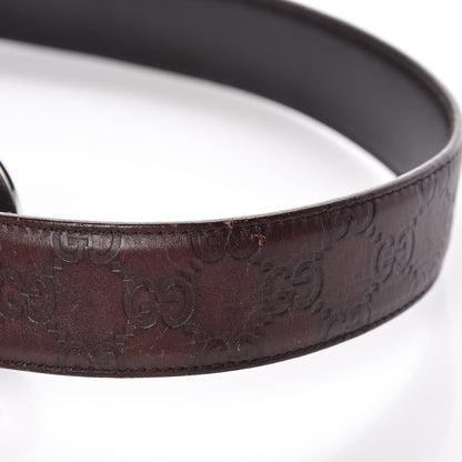 Gucci Guccissima Interlocking G Belt 85 34 Dark Brown 7 of 8