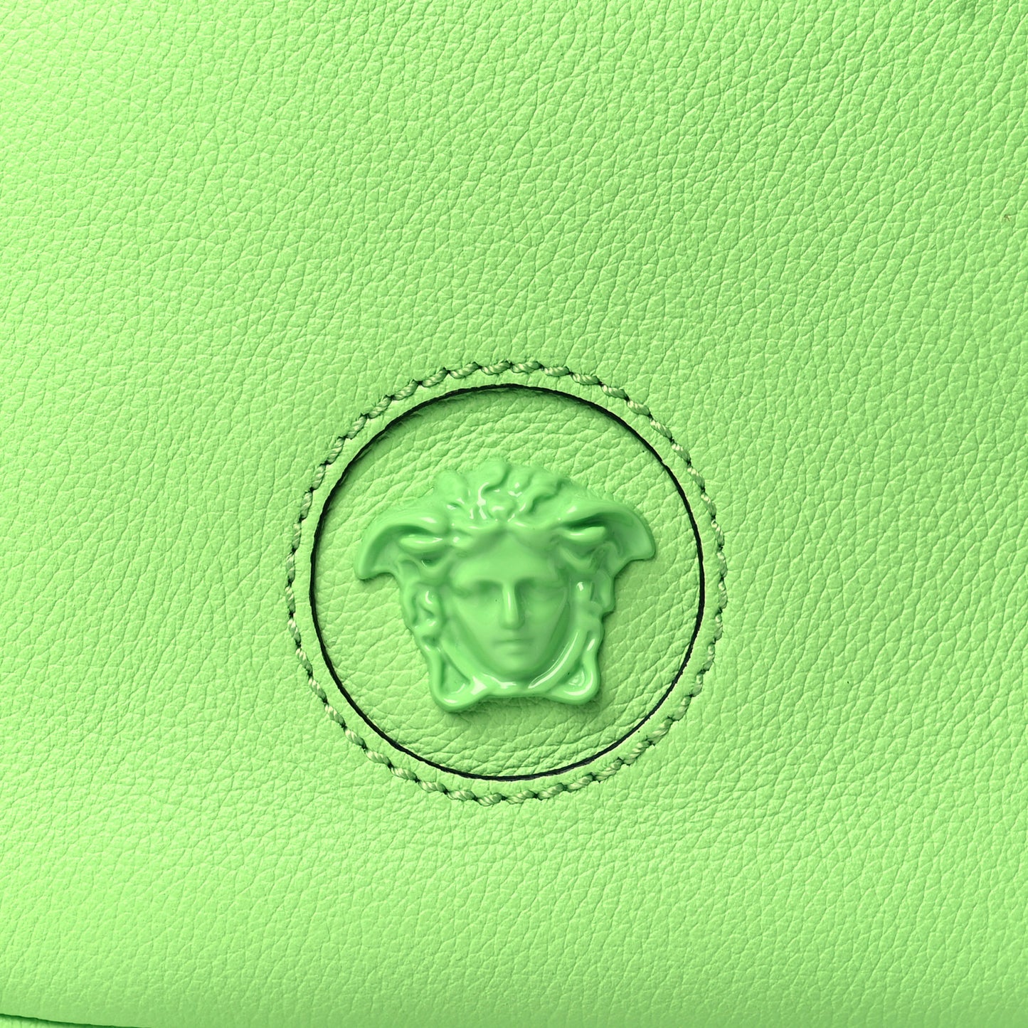 Calfskin La Medusa Small Hobo Crossbody Green