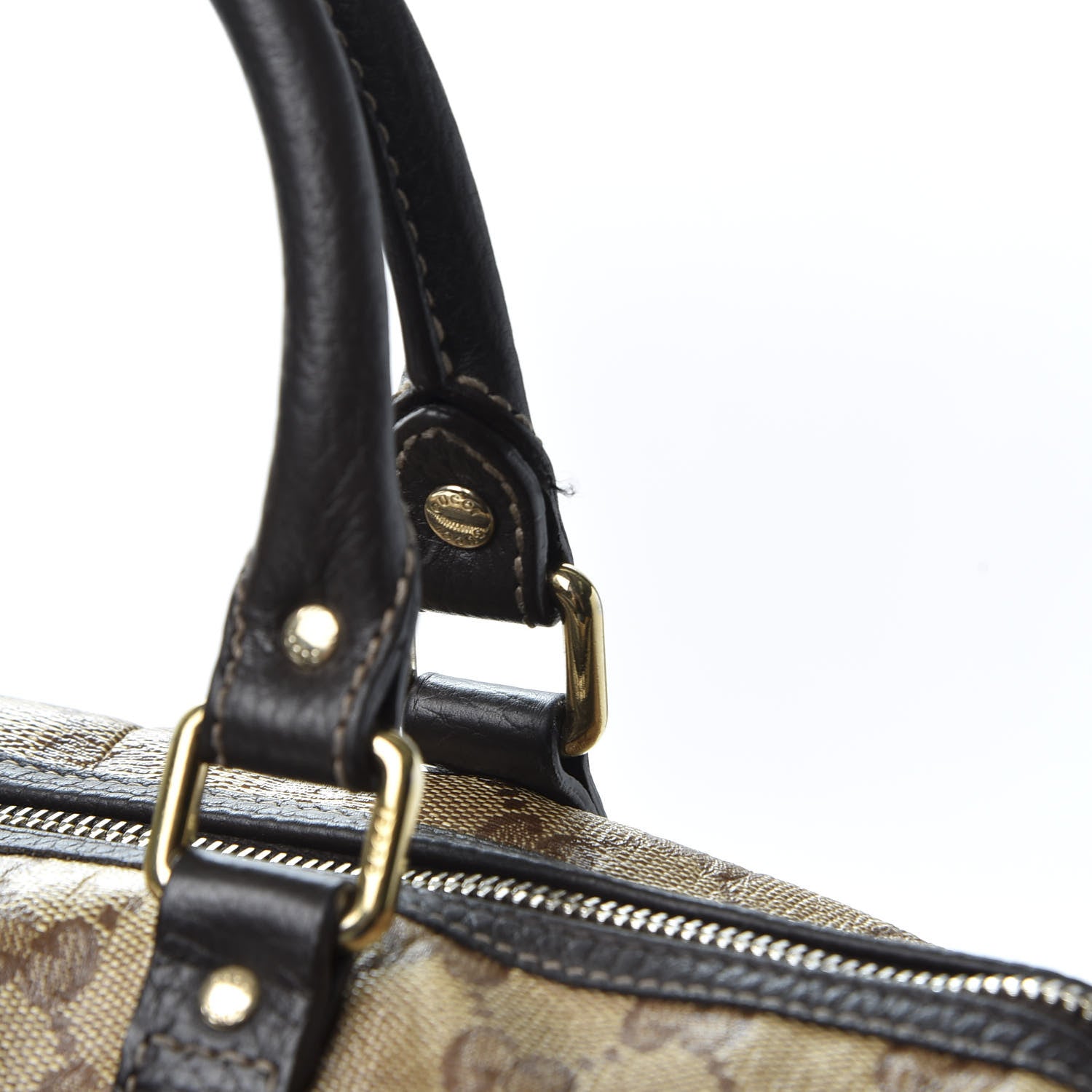 Gucci Crystal Monogram Medium Joy Boston Dark Brown 13 of 14