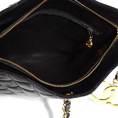 Chanel Lambskin Quilted CC Shopping Tote Black 5 of 9
