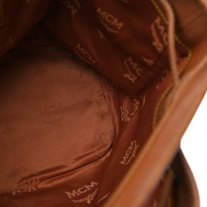 MCM Visetos Drawstring Bucket Bag Cognac 6 of 20