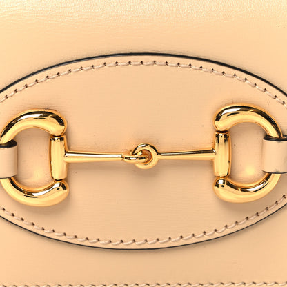 Gucci Boarded Plutone Calfskin Horsebit 1955 Card Case Wallet Bubble Tea 9 of 10