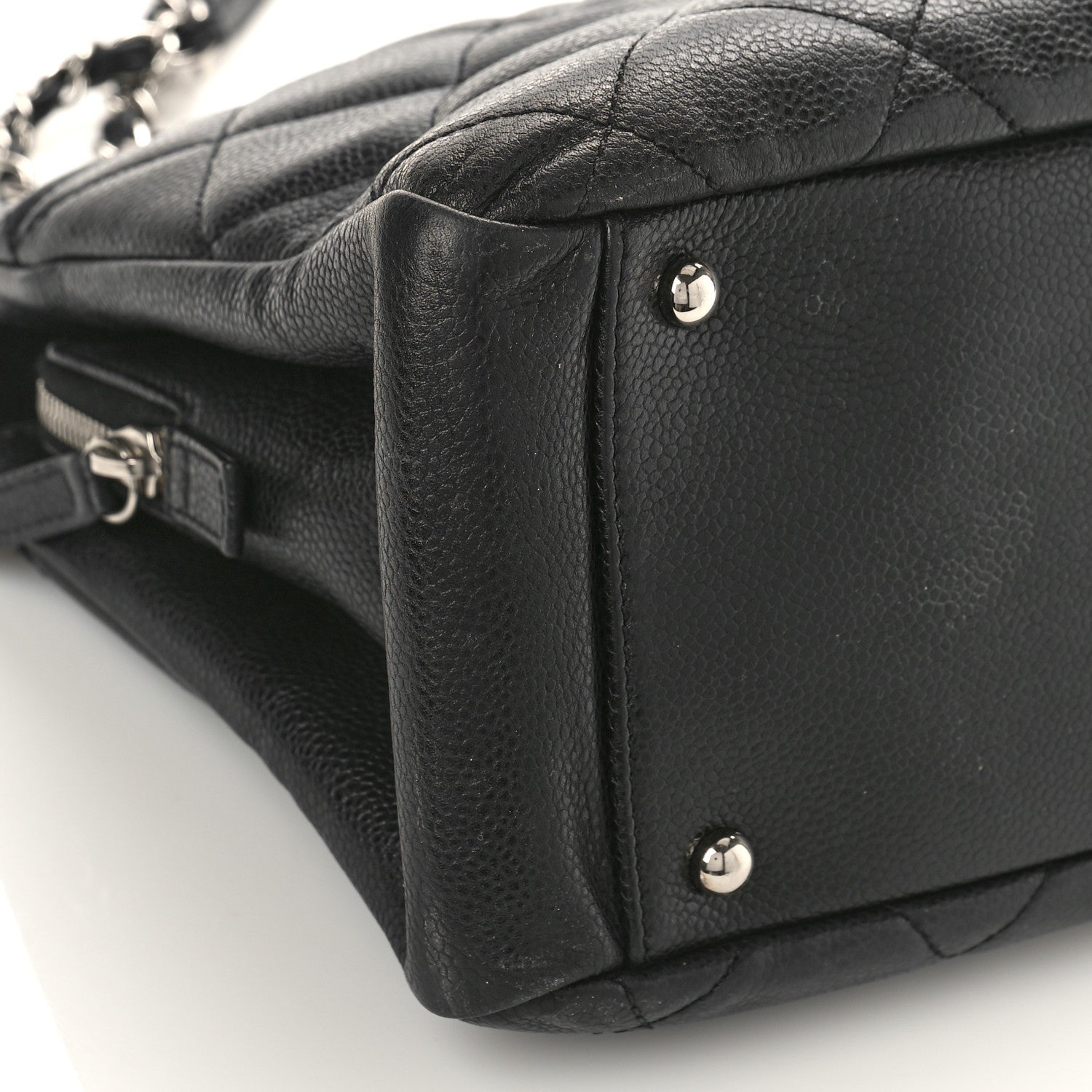 Chanel Caviar Quilted CC Timeless Soft Tote Black 8 of 9