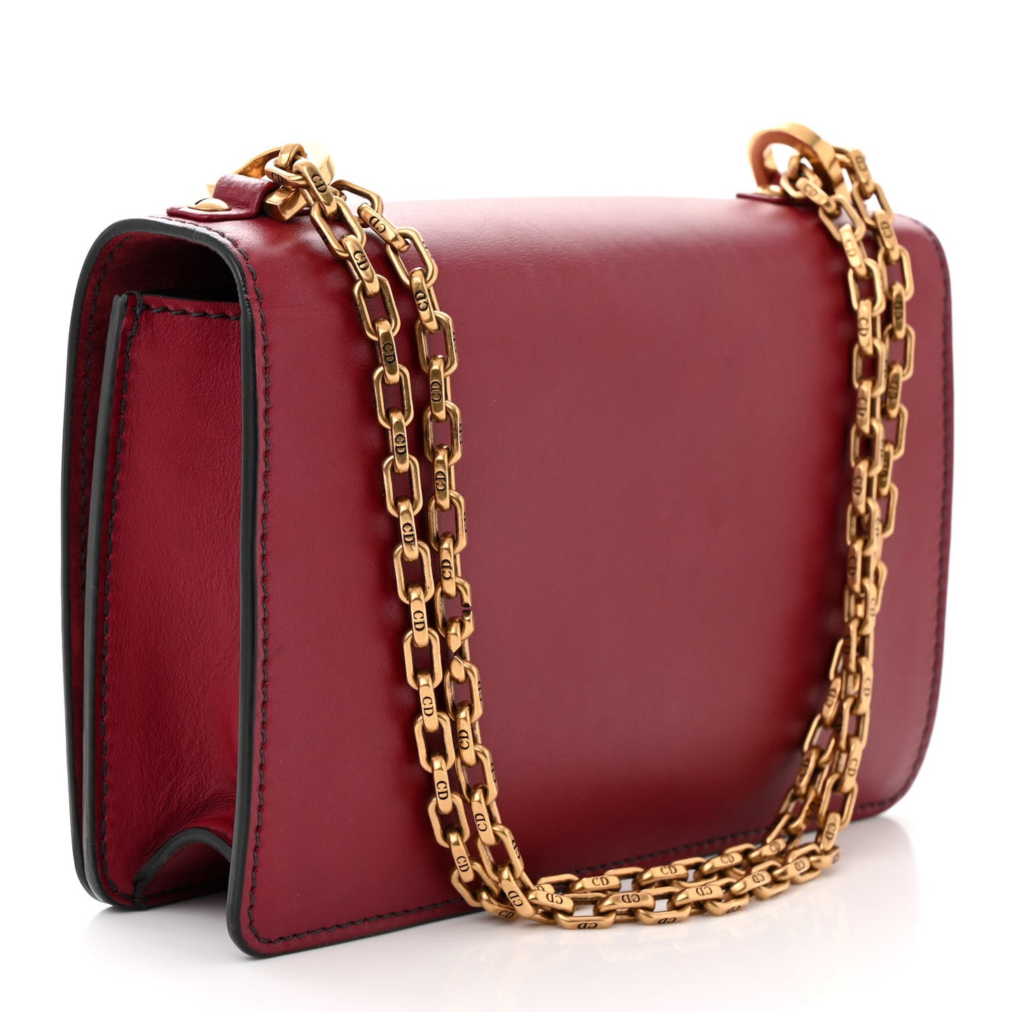 Calfskin J'Adior Chain Flap Bag Red