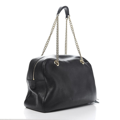 Gucci Pebbled Calfskin Medium Soho Bowler Black 3 of 16