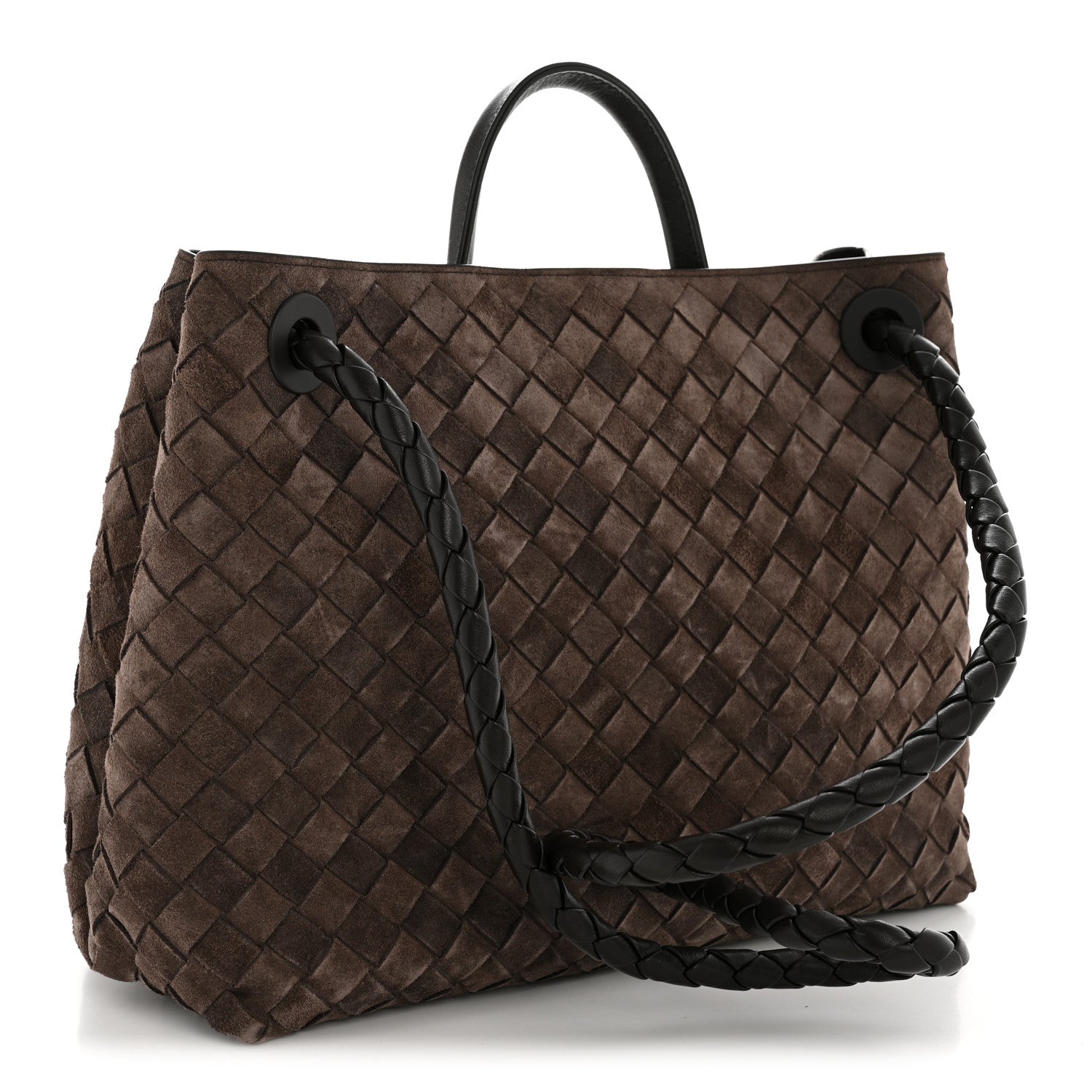 Bottega Veneta Suede Intrecciato Medium Andiamo Shoulder Bag Fondant 3 of 12