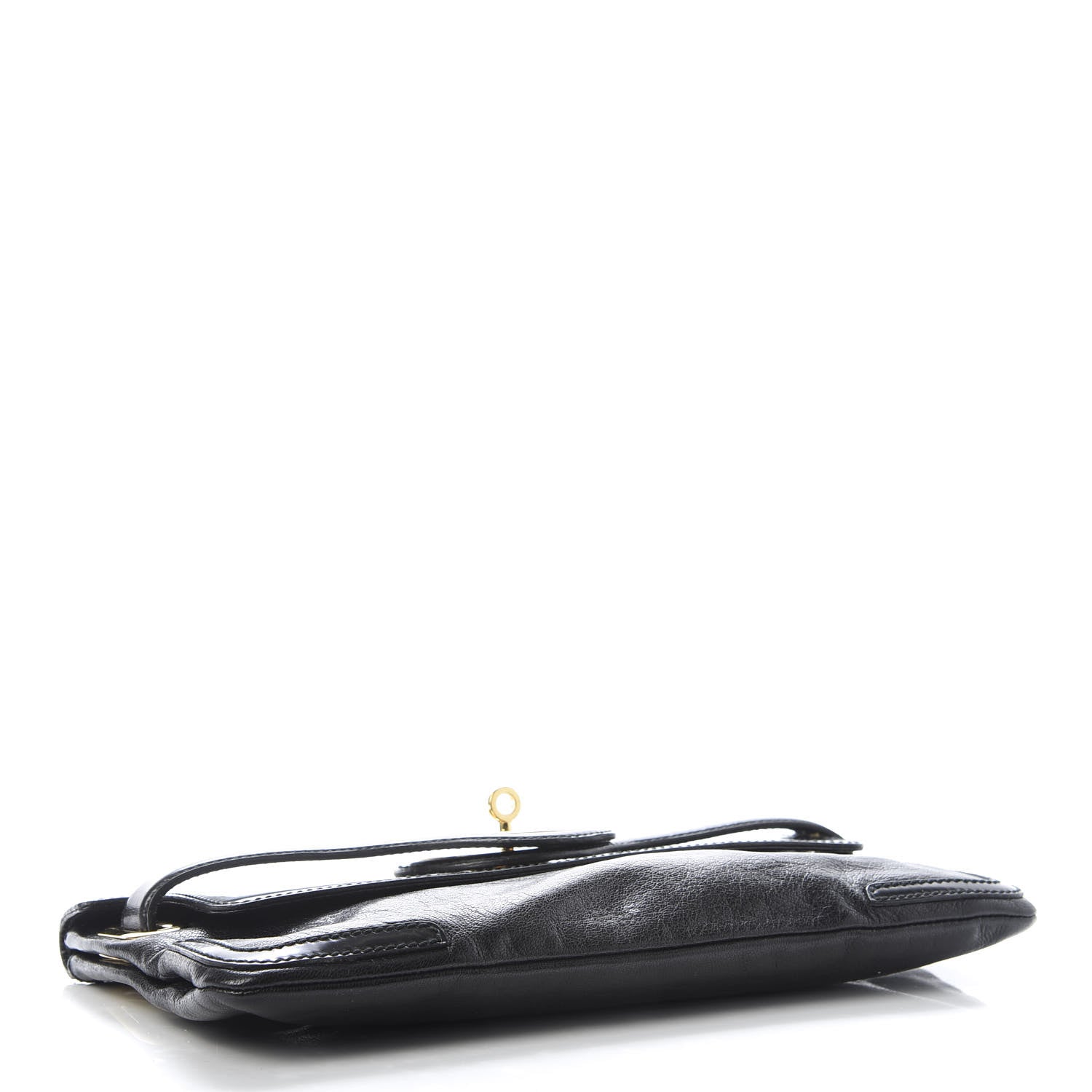 Balenciaga Calfskin Lune Clutch Black 4 of 9