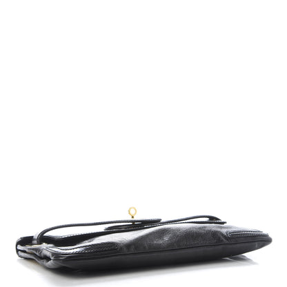 Balenciaga Calfskin Lune Clutch Black 4 of 9