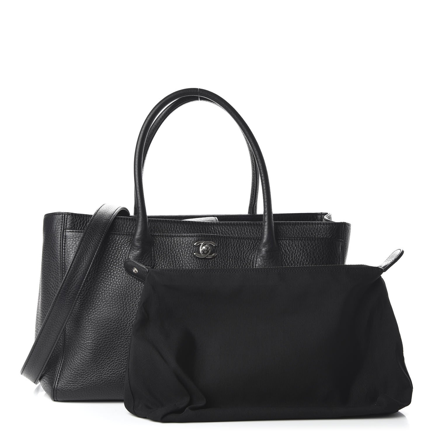 Chanel Deerskin Cerf Executive Shopper Tote Black 10 of 10