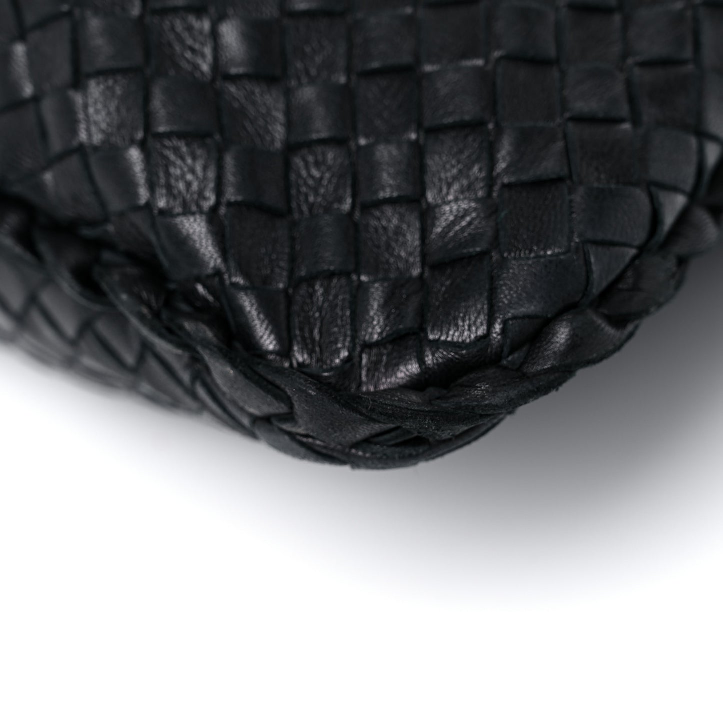 Nappa Intrecciato Medium Veneta Hobo Black